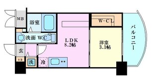 コンフォリア扇町の物件間取画像